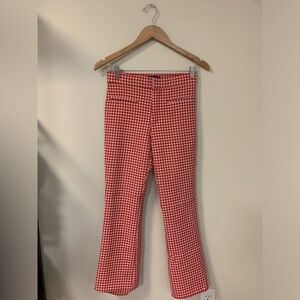 Red & White Checkered Zara Pants Size Small